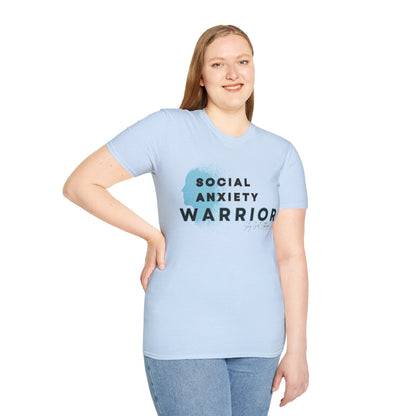 Social Anxiety Warrior Unisex Softstyle T-Shirt- Standard Logo