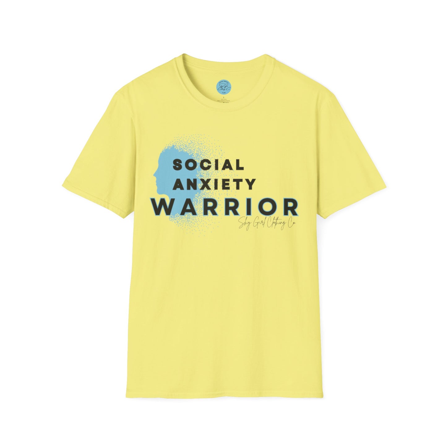 Social Anxiety Warrior Unisex Softstyle T-Shirt- Standard Logo