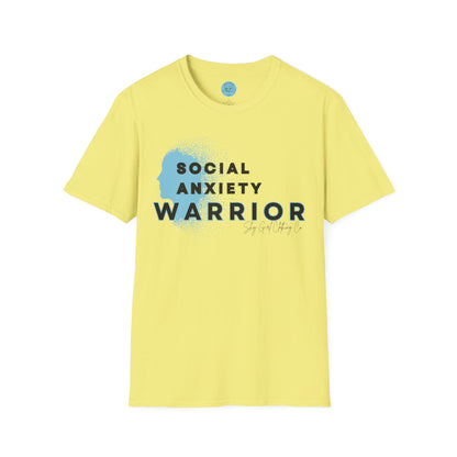 Social Anxiety Warrior Unisex Softstyle T-Shirt- Standard Logo