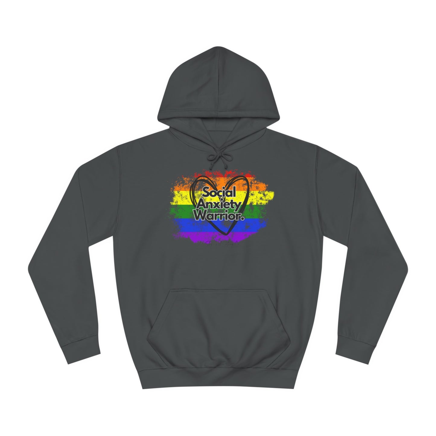 Rainbow Front Unisex College Hoodie