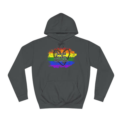 Rainbow Front Unisex College Hoodie