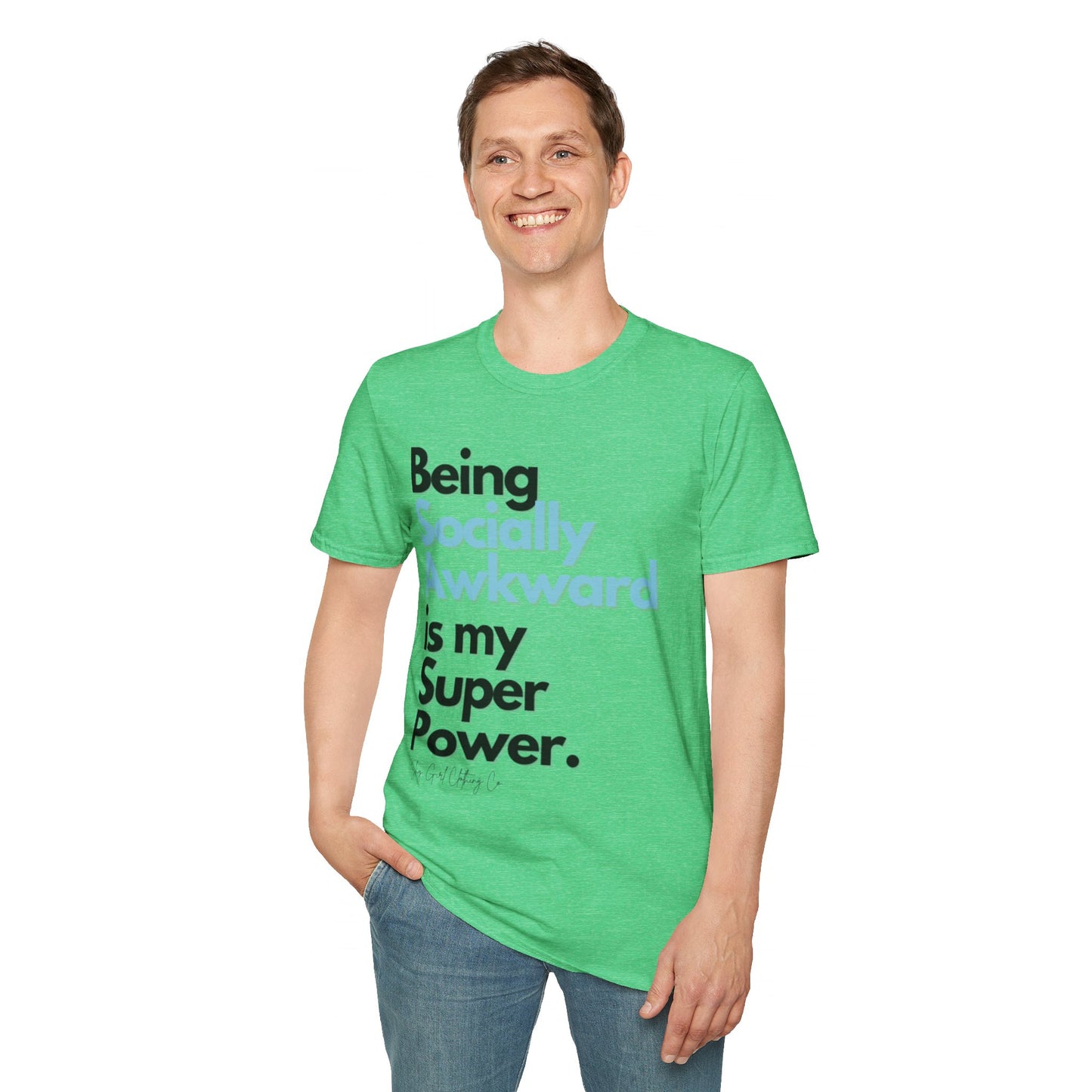 Being Socially Awkward is my Super Power Unisex Softstyle T-Shirt- Standard