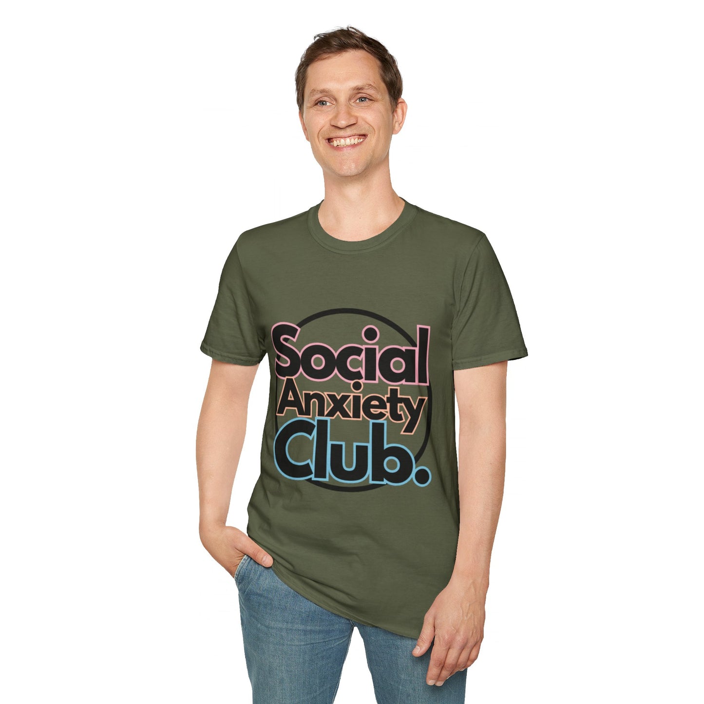 Social Anxiety Club Unisex Softstyle T-Shirt- Standard
