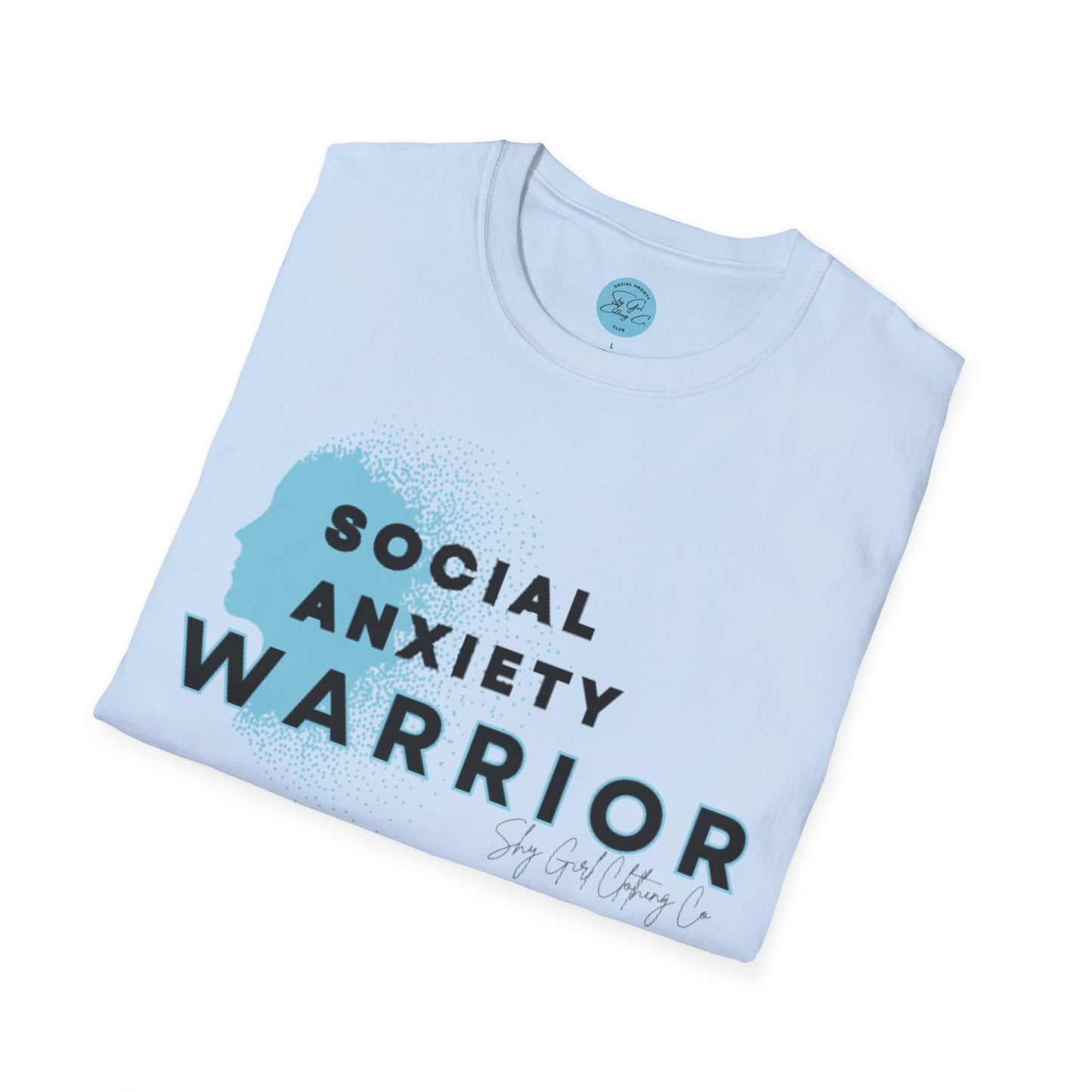 Social Anxiety Warrior Unisex Softstyle T-Shirt- Standard Logo