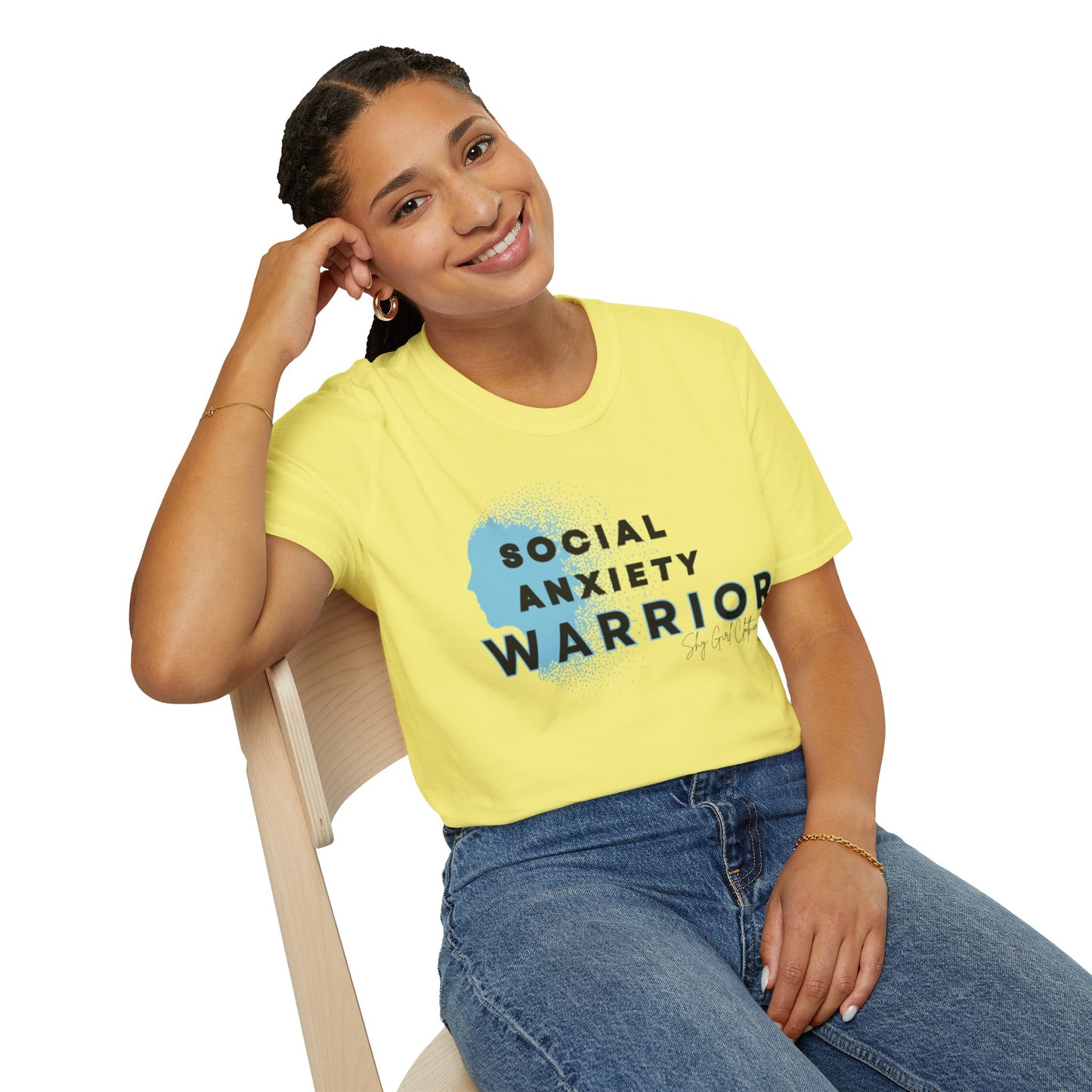 Social Anxiety Warrior Unisex Softstyle T-Shirt- Standard Logo