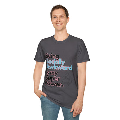 Being Socially Awkward is my Super Power Unisex Softstyle T-Shirt- Butterfly