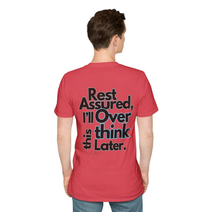 Rest Assured Unisex Softstyle T-Shirt- Standard Back