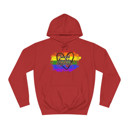 Rainbow Front Unisex College Hoodie