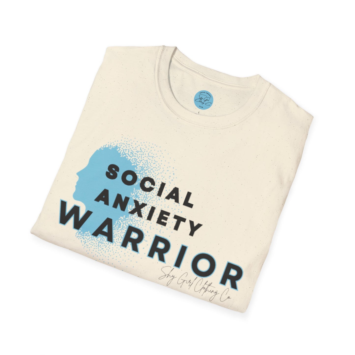 Social Anxiety Warrior Unisex Softstyle T-Shirt- Standard Logo