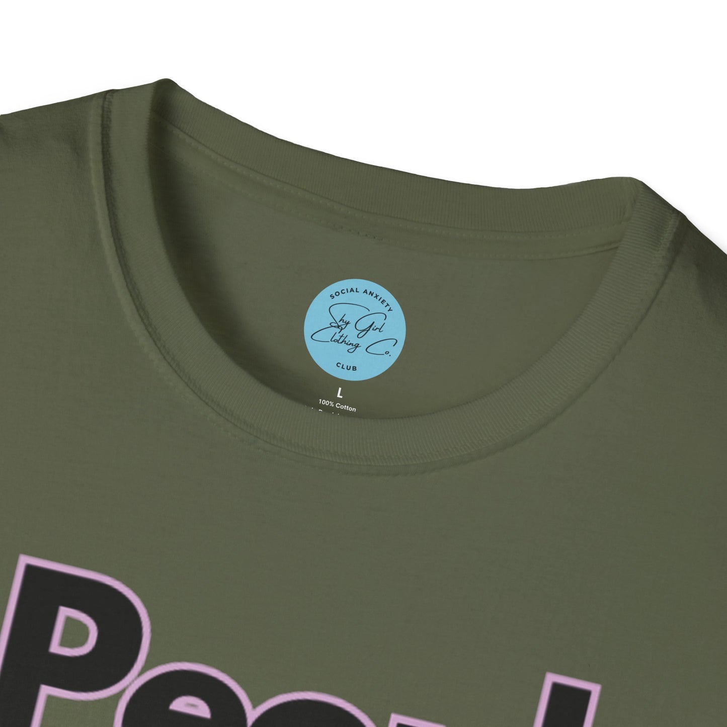 People Scare Me Unisex Softstyle T-Shirt- Peace Sign