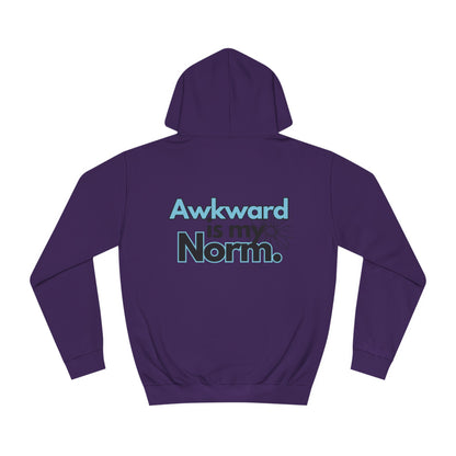Awkward is my Norm Unisex College Hoodie- Floral Back