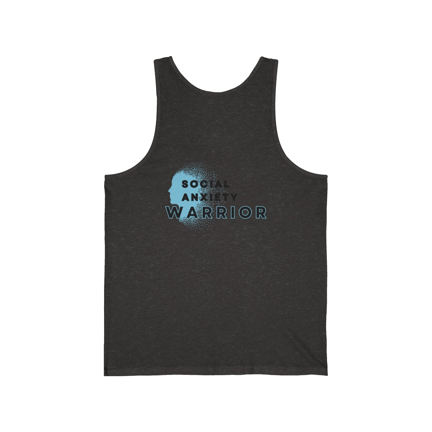 Social Anxiety Warrior Unisex Jersey Tank- Standard Logo Back