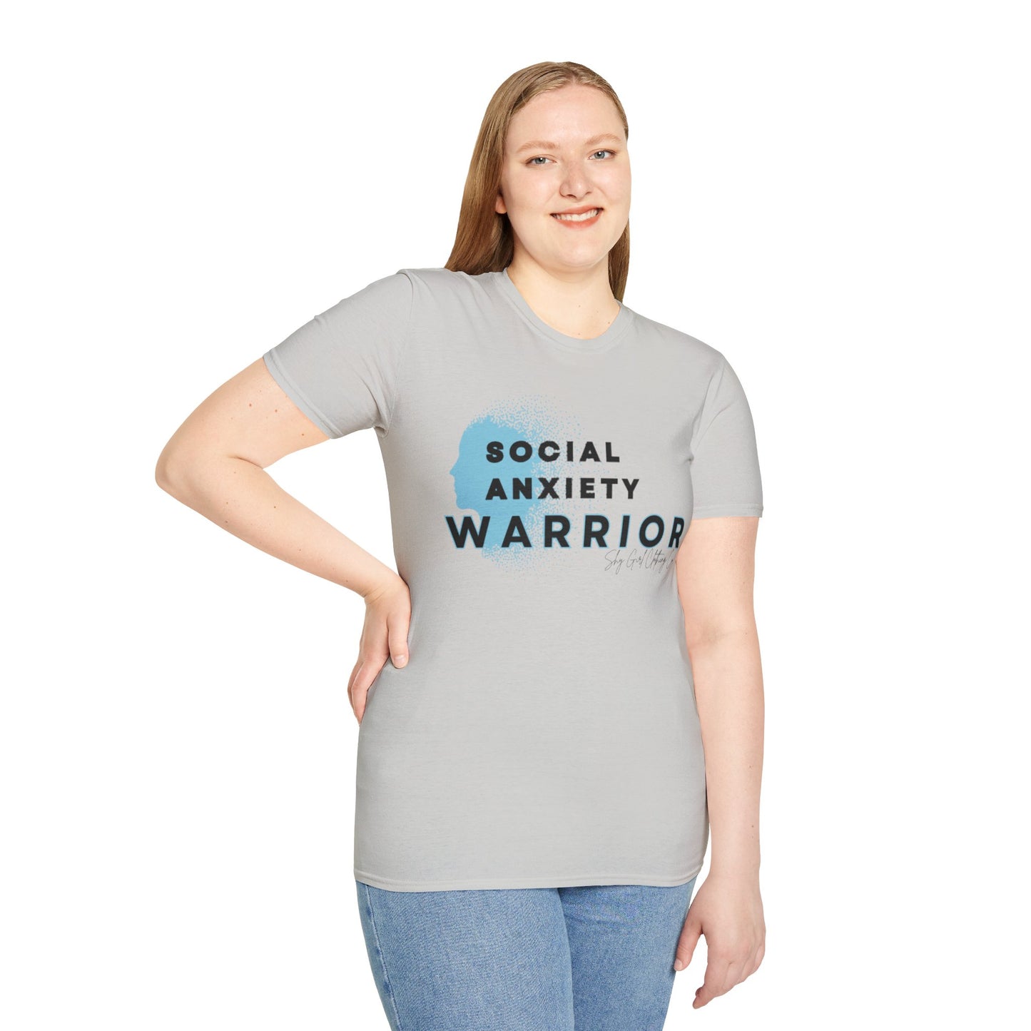 Social Anxiety Warrior Unisex Softstyle T-Shirt- Standard Logo