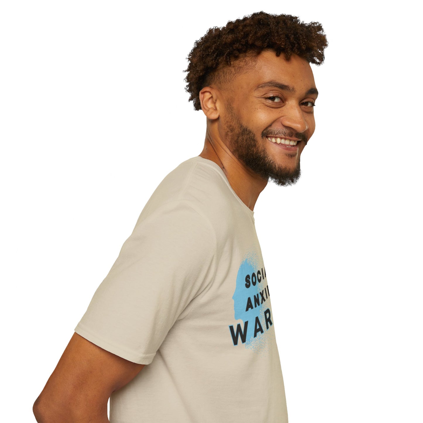 Social Anxiety Warrior Unisex Softstyle T-Shirt- Standard Logo