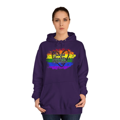 Rainbow Front Unisex College Hoodie