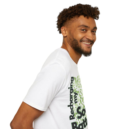 Recharging my Social Batteries Unisex Softstyle T-Shirt- Floral