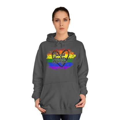 Rainbow Front Unisex College Hoodie