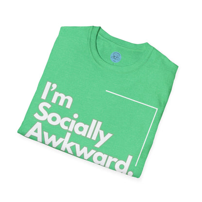I'm Socially Awkward Unisex Softstyle T-Shirt-Logo White