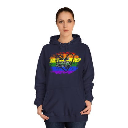 Rainbow Front Unisex College Hoodie
