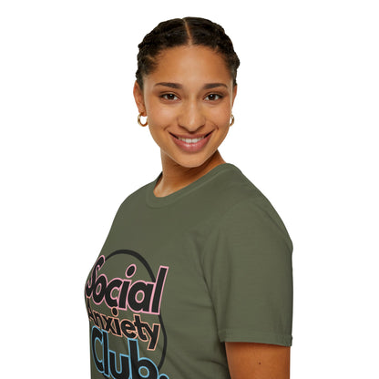 Social Anxiety Club Unisex Softstyle T-Shirt- Standard