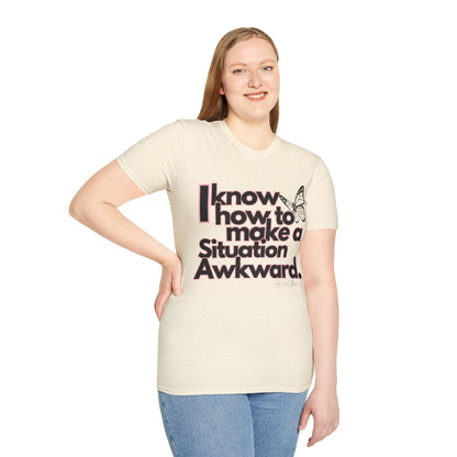 Awkward Situation Unisex Softstyle T-Shirt- Butterfly