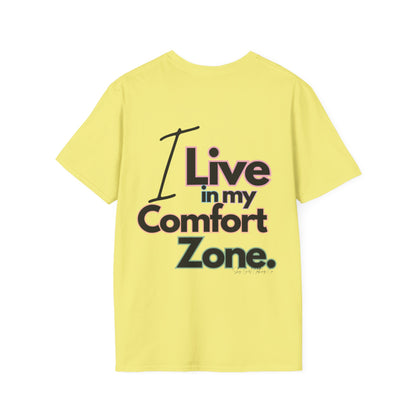 Comfort Zone Unisex Softstyle T-Shirt- Standard Colour Logo Back