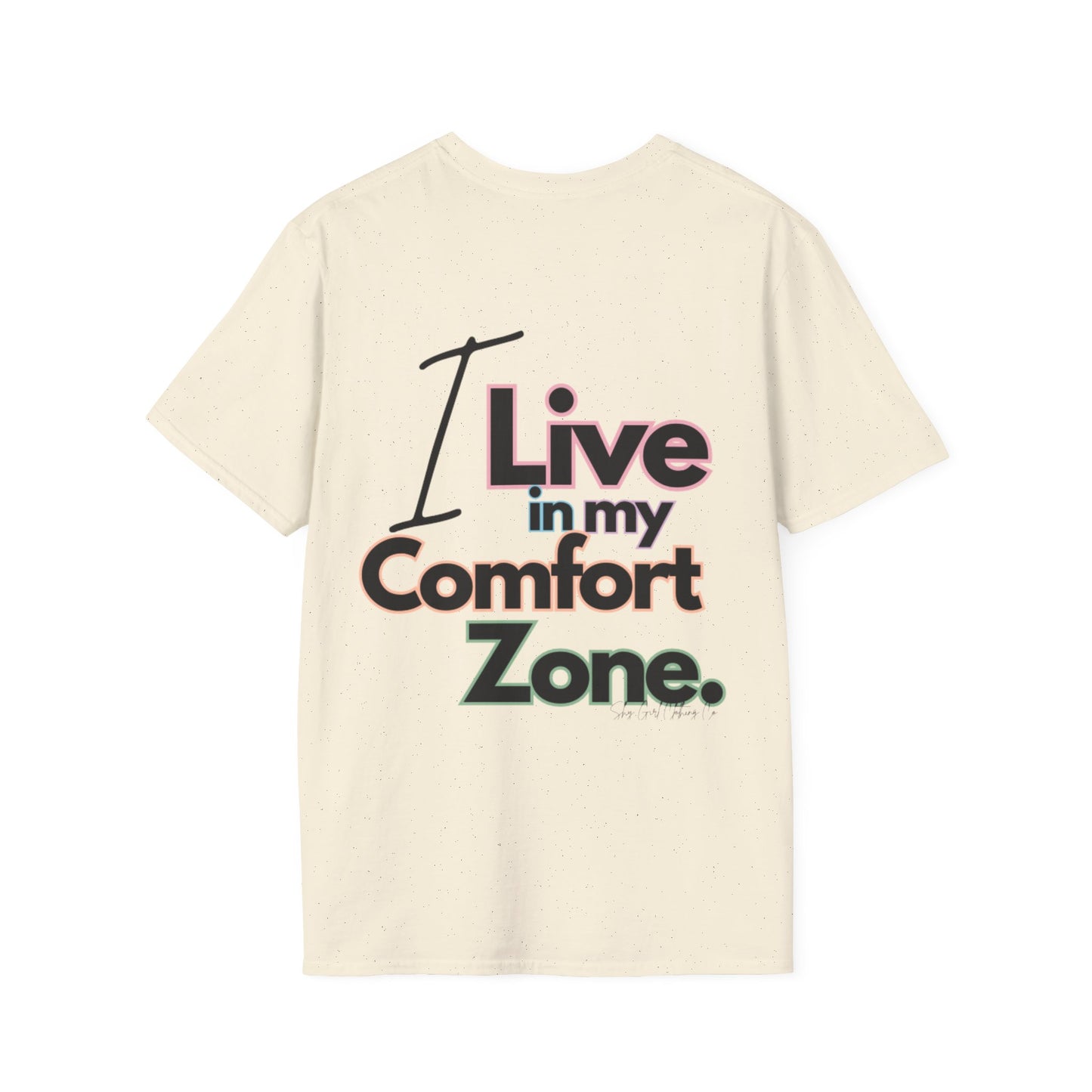 Comfort Zone Unisex Softstyle T-Shirt- Standard Colour Logo Back