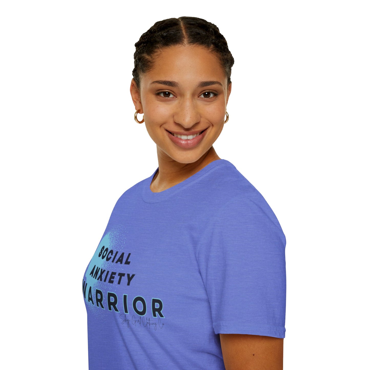 Social Anxiety Warrior Unisex Softstyle T-Shirt- Standard Logo