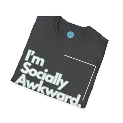 I'm Socially Awkward Unisex Softstyle T-Shirt-Logo White