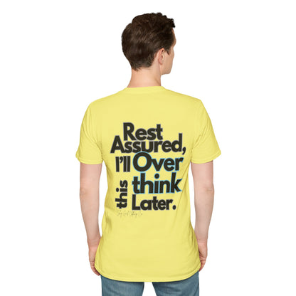 Rest Assured Unisex Softstyle T-Shirt- Standard Back