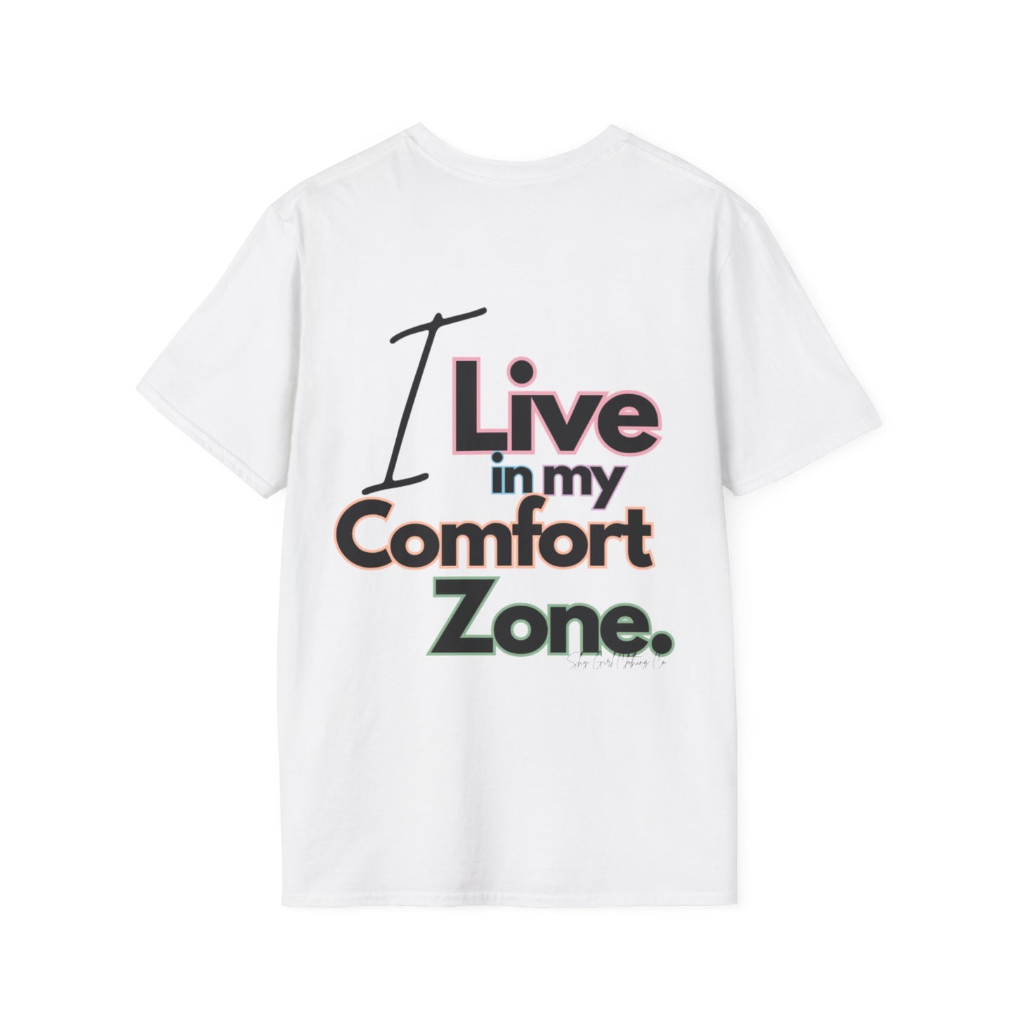 Comfort Zone Unisex Softstyle T-Shirt- Standard Colour Logo Back