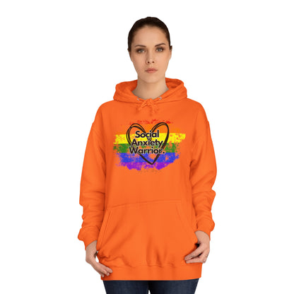 Rainbow Front Unisex College Hoodie