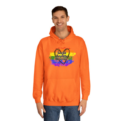 Rainbow Front Unisex College Hoodie
