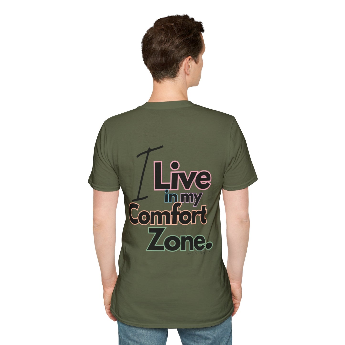 Comfort Zone Unisex Softstyle T-Shirt- Standard Colour Logo Back