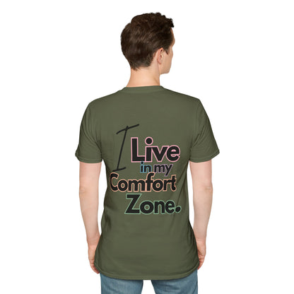 Comfort Zone Unisex Softstyle T-Shirt- Standard Colour Logo Back