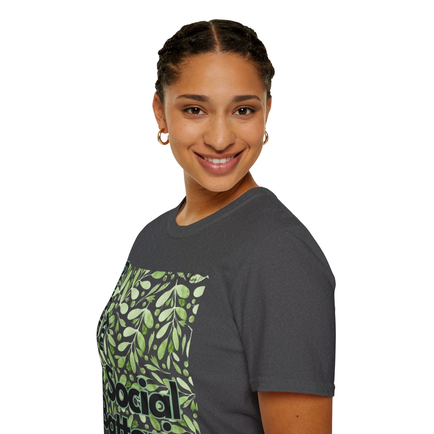 Recharging my Social Batteries Unisex Softstyle T-Shirt- Floral