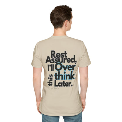 Rest Assured Unisex Softstyle T-Shirt- Standard Back