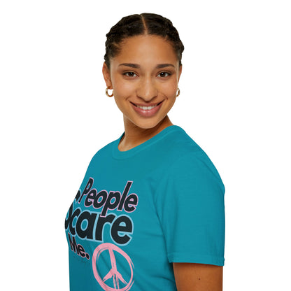 People Scare Me Unisex Softstyle T-Shirt- Peace Sign