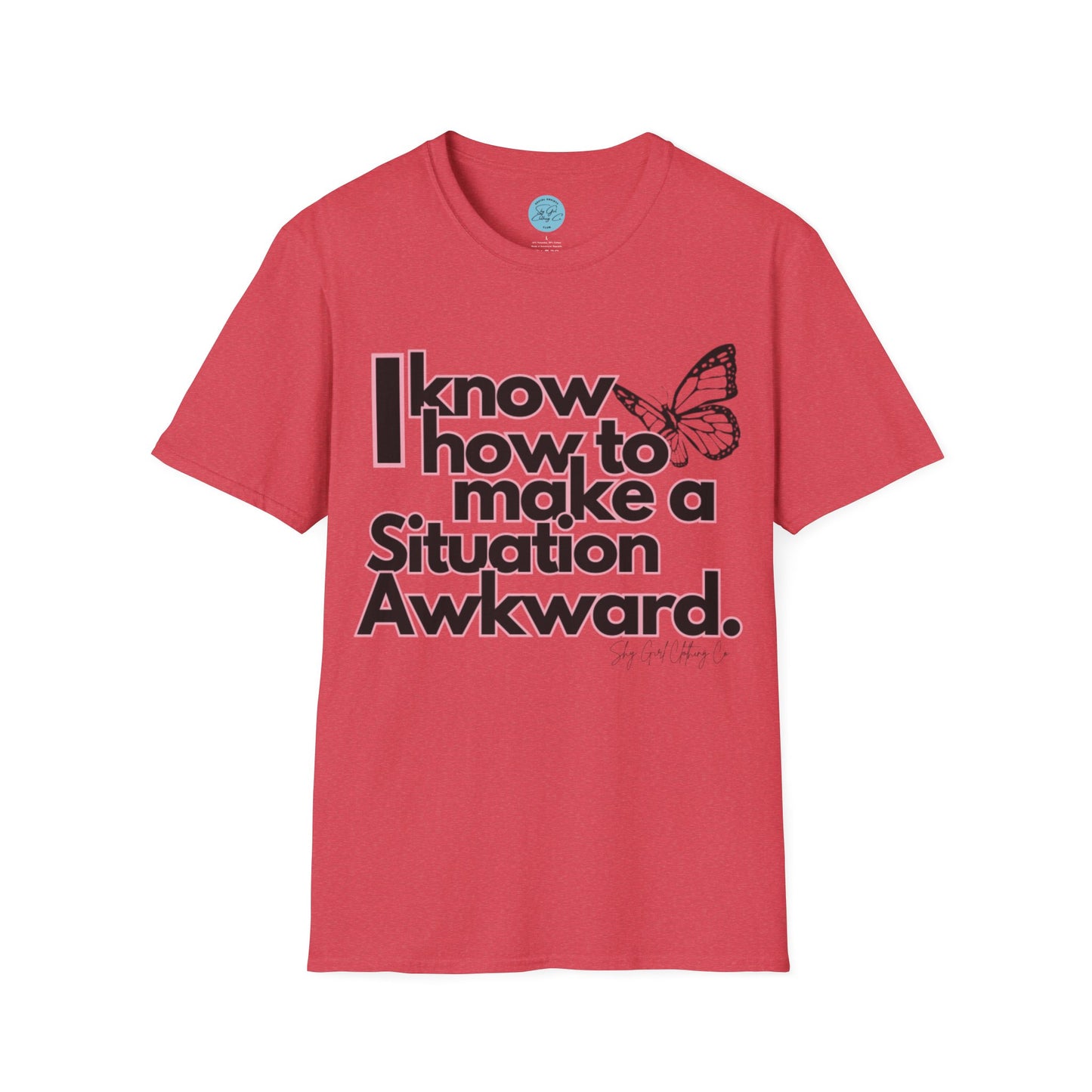 Awkward Situation Unisex Softstyle T-Shirt- Butterfly