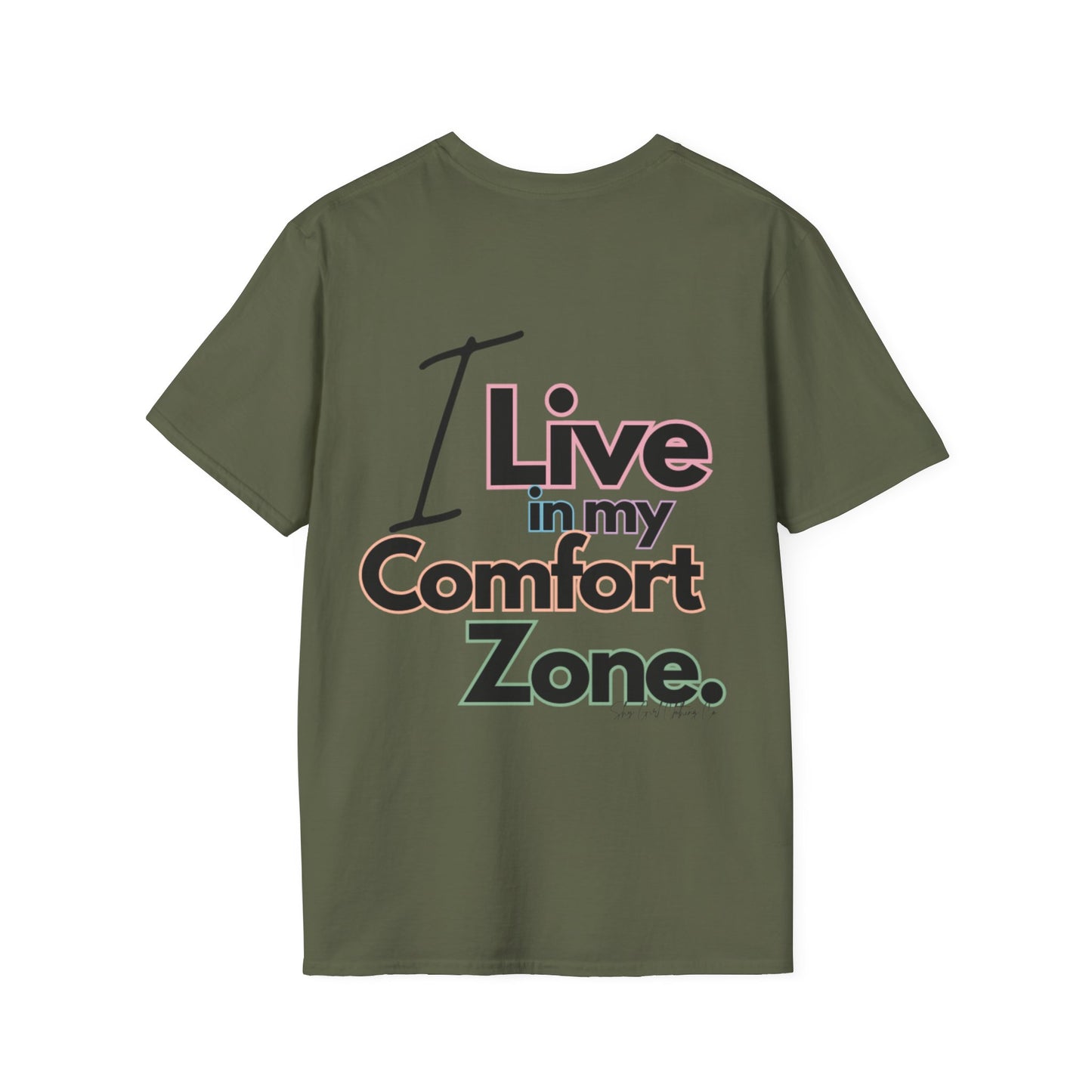 Comfort Zone Unisex Softstyle T-Shirt- Standard Colour Logo Back