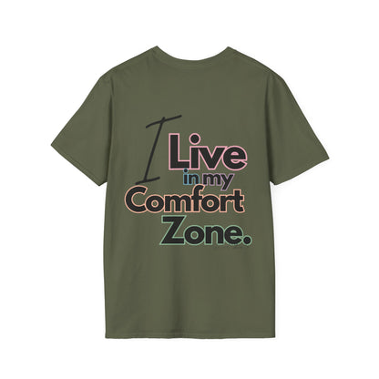 Comfort Zone Unisex Softstyle T-Shirt- Standard Colour Logo Back