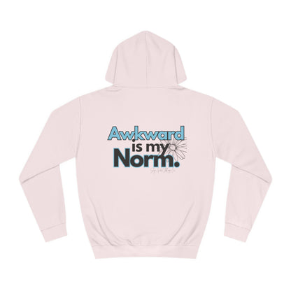 Awkward is my Norm Unisex College Hoodie- Floral Back