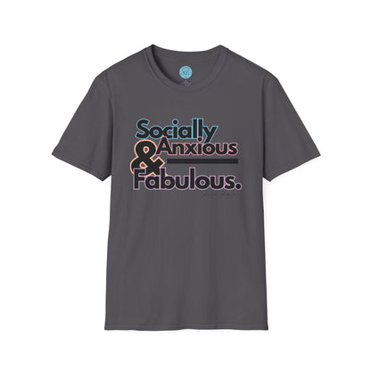 Socially Anxious and Fabulous Unisex Softstyle T-Shirt- Standard