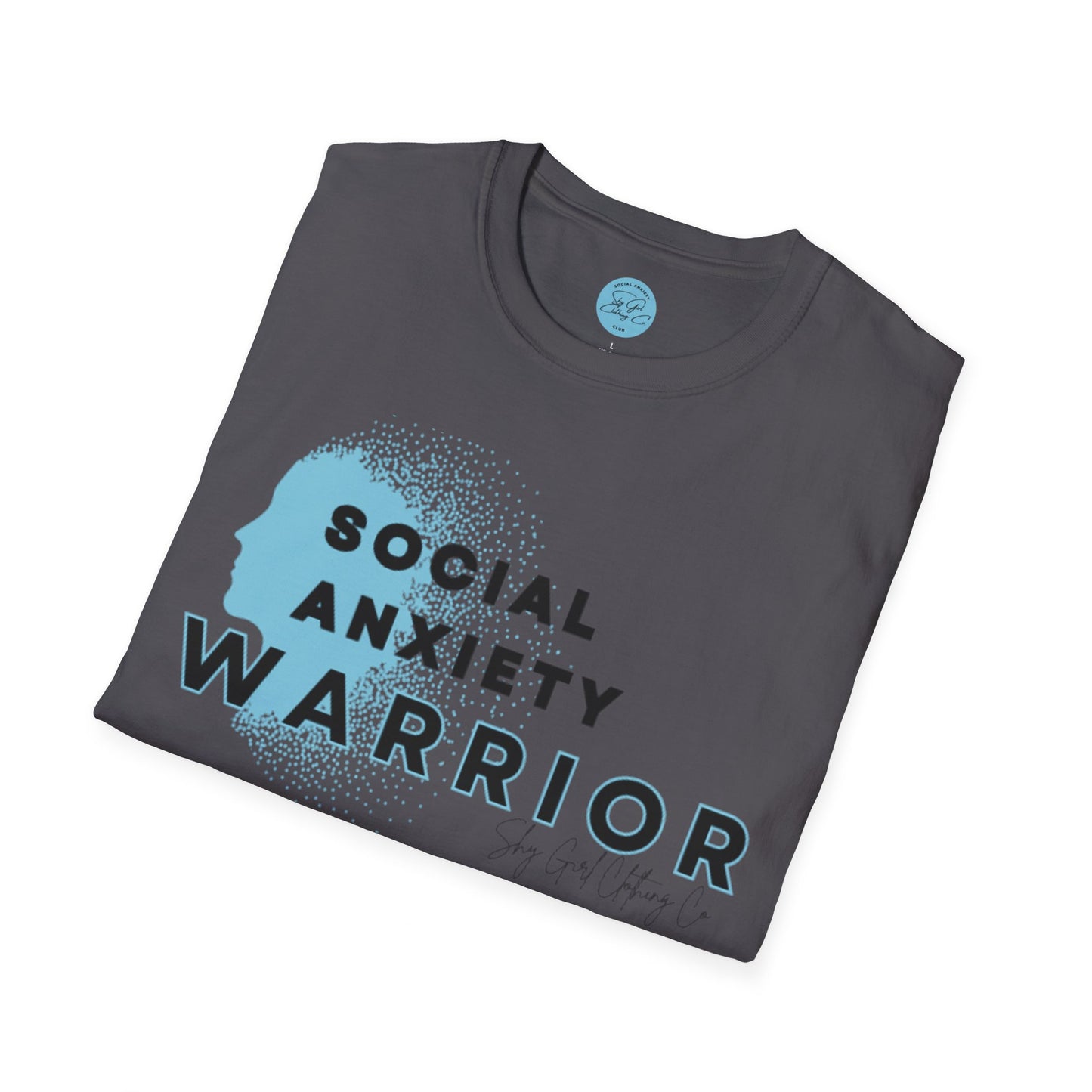 Social Anxiety Warrior Unisex Softstyle T-Shirt- Standard Logo