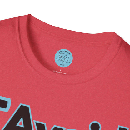 I Avoid People Unisex Softstyle T-Shirt- Floral Front