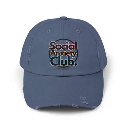 Social Anxiety Club Unisex Distressed Hat