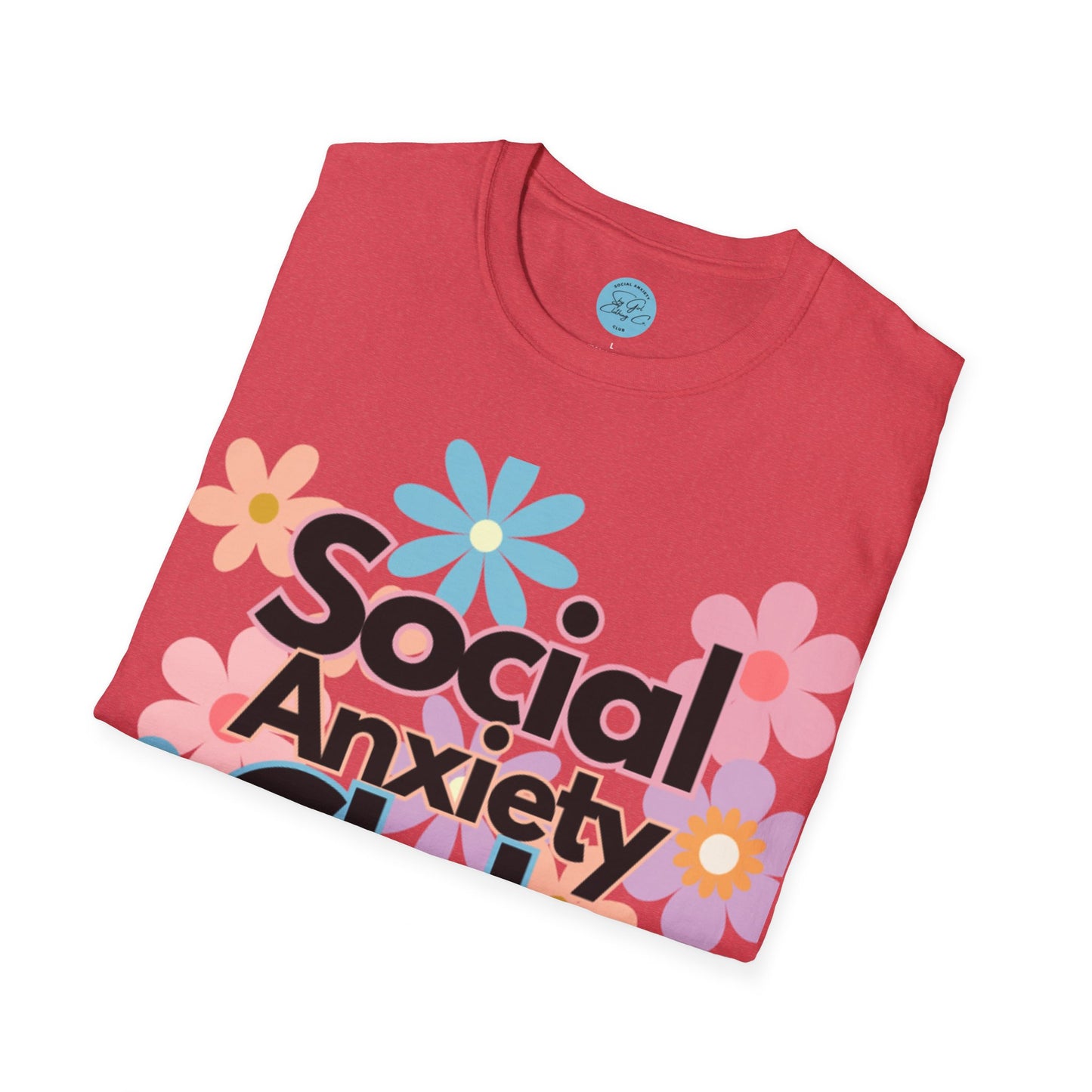 Social Anxiety Club Unisex Softstyle T-Shirt- Floral