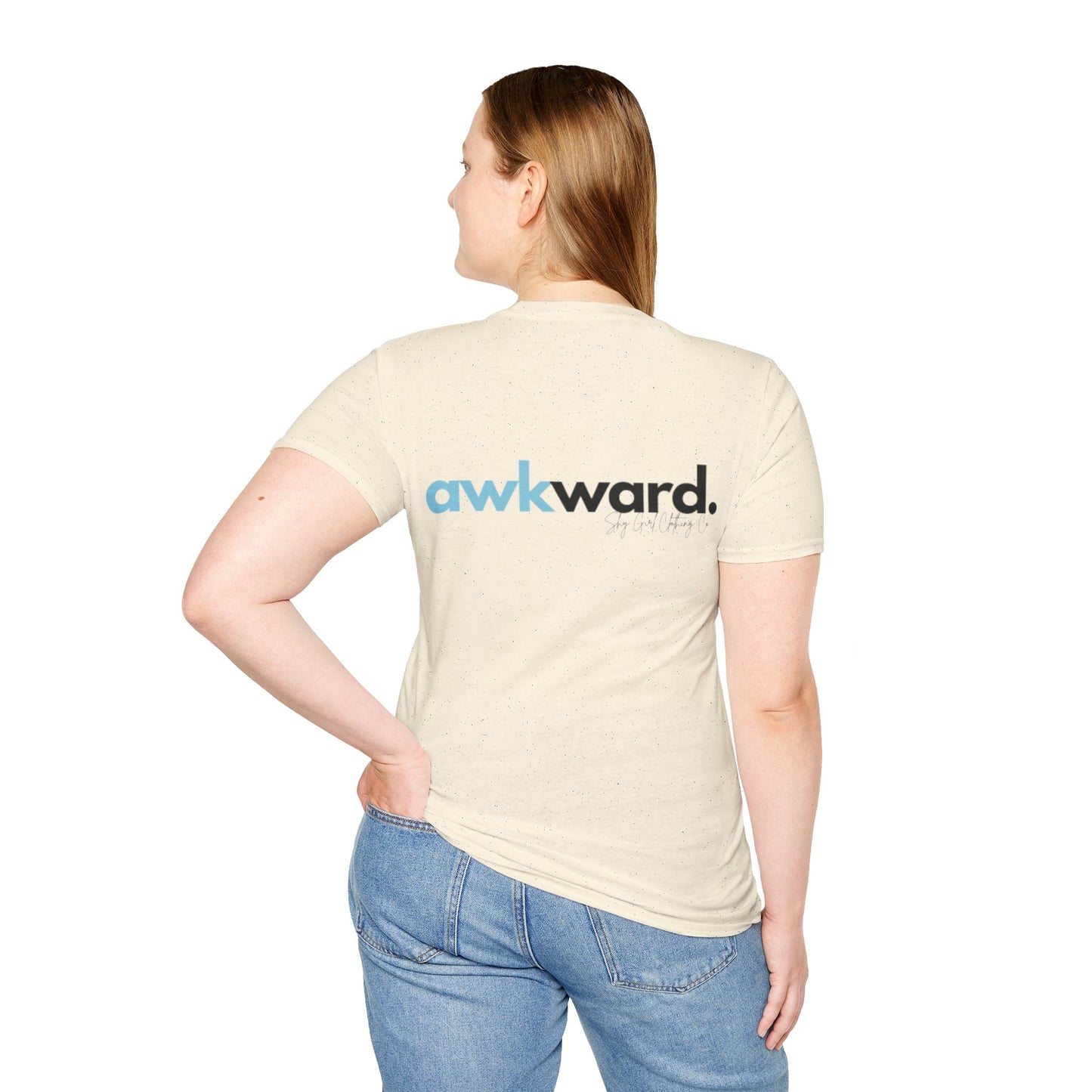 Awkward Unisex Softstyle T-Shirt- Logo Back