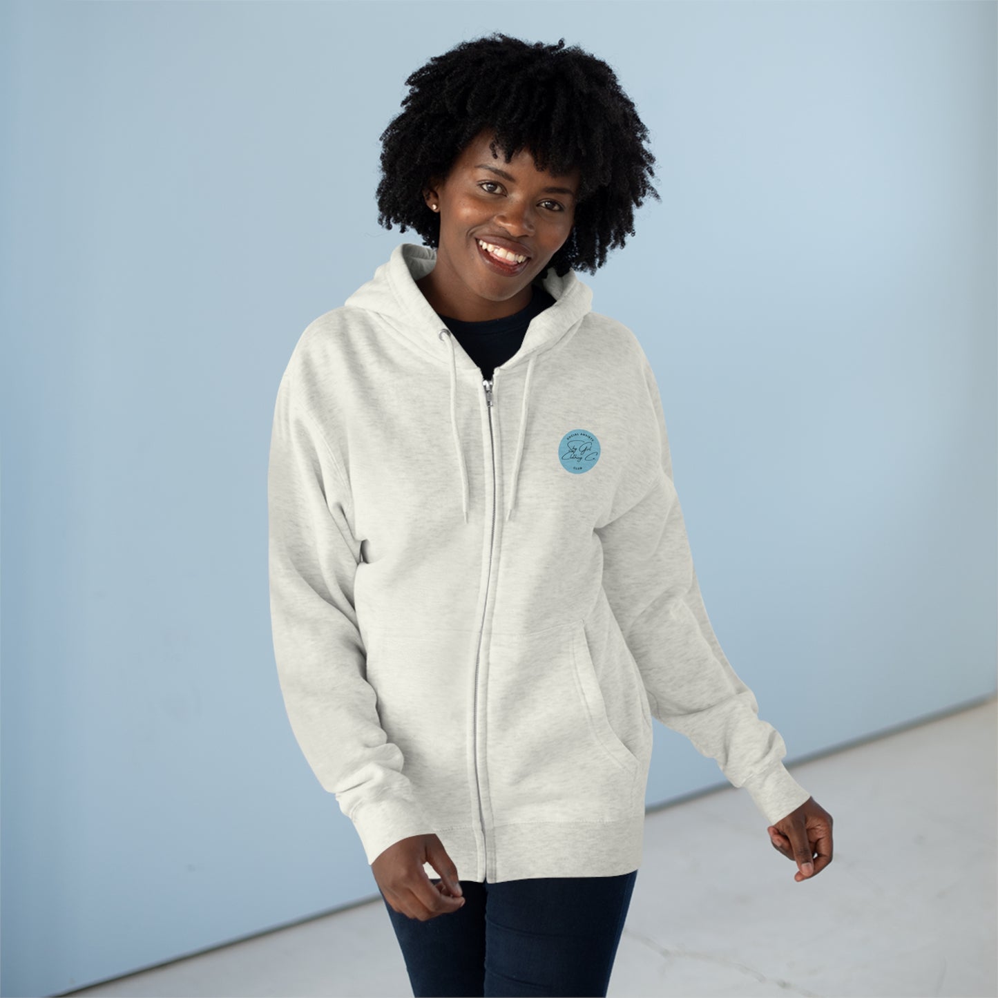 Comfort Zone Unisex Zip Hoodie- Standard Logo Back