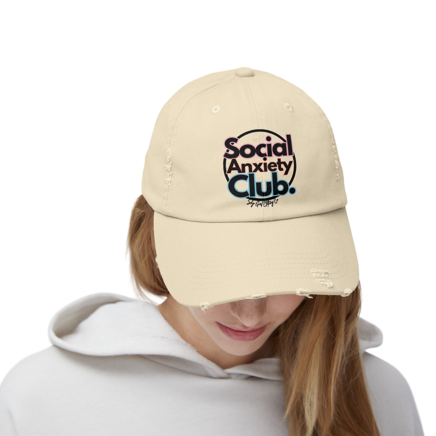 Social Anxiety Club Unisex Distressed Hat